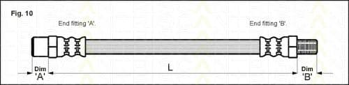 8150 27103 Triscan Тормозной шланг для Volvo 340-360