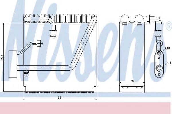 92204 Nissens Испаритель кондиционера
