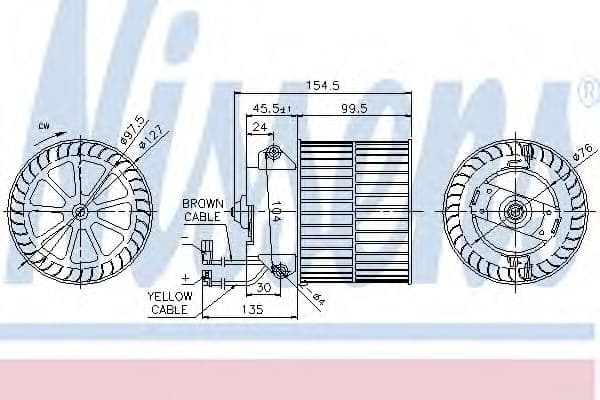 87057 Nissens Вентилятор салону