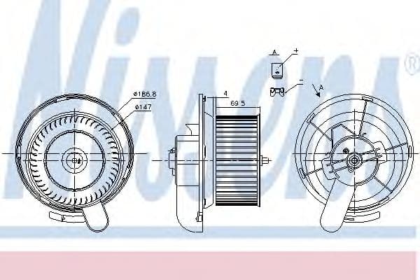 87145 Nissens Вентилятор салону