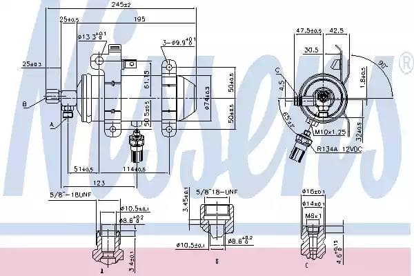 95509 Nissens Осушувач кондиціонера