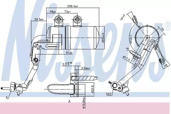 95570 Nissens Осушитель кондиционера для Ford Kuga