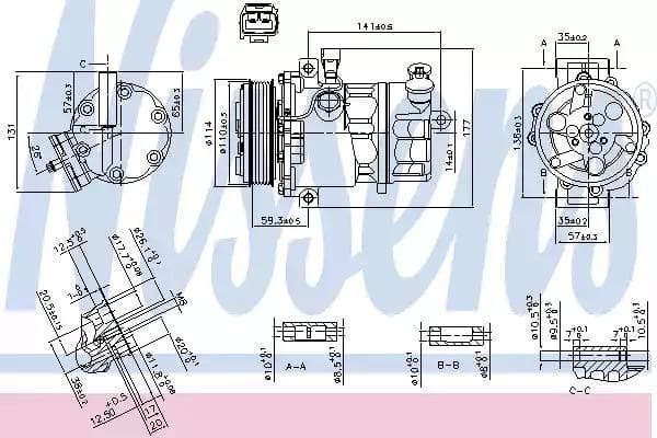 890074 Nissens Компрессор кондиционера