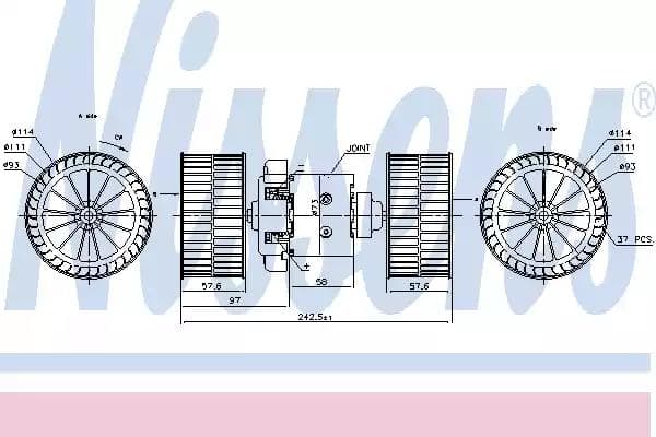 87191 Nissens Вентилятор салону