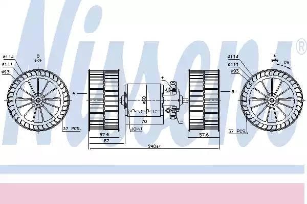 87192 Nissens Вентилятор салона
