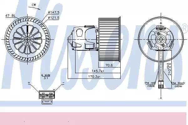 87240 Nissens Вентилятор салону