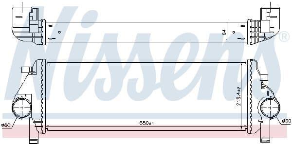 961238 Nissens Інтеркулер для Jeep Grand Cherokee