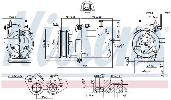 890217 Nissens Компрессор кондиционера