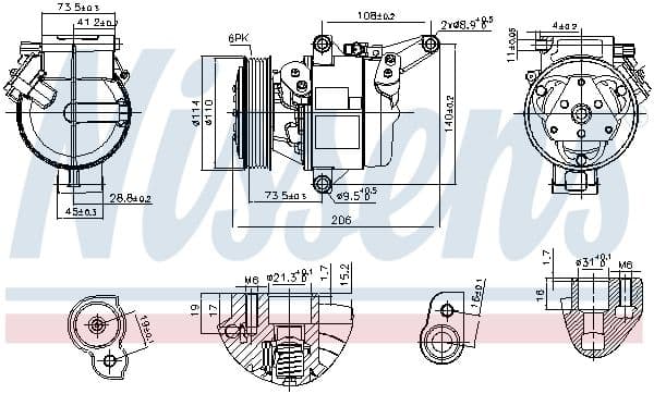 890948 Nissens Компресор кондиціонера