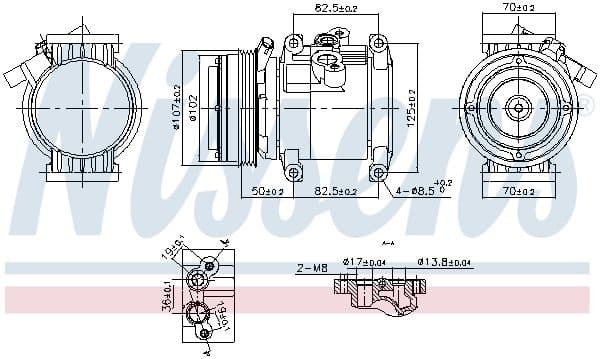 891011 Nissens Компресор кондиціонера для Chevrolet Spark