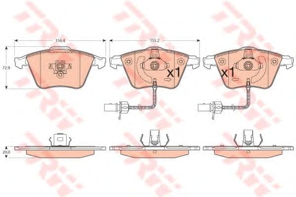 GDB1554 TRW Гальмівні колодки