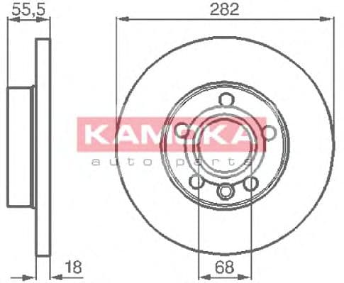 1032022 Kamoka Тормозной диск