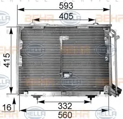 8FC 351 036-011 Behr Hella Радіатор кондиціонера