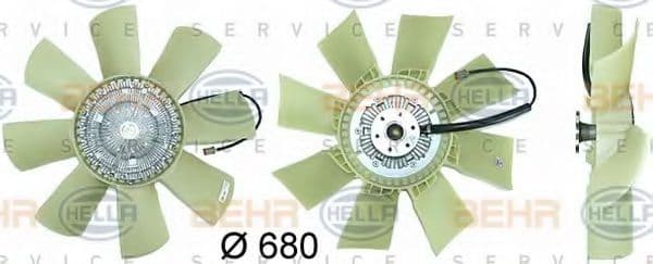 8MV 376 729-491 Behr Hella Вентилятор системи охолодження двигуна