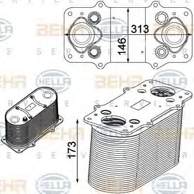 8ML 376 750-511 Behr Hella Интеркулер