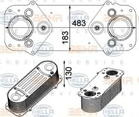 8ML 376 750-521 Behr Hella Інтеркулер