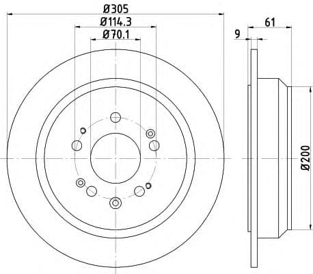8DD 355 116-111 Behr Hella Гальмівний диск для Honda Accord