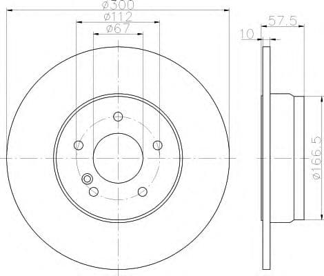 8DD 355 114-211 Behr Hella Гальмівний диск