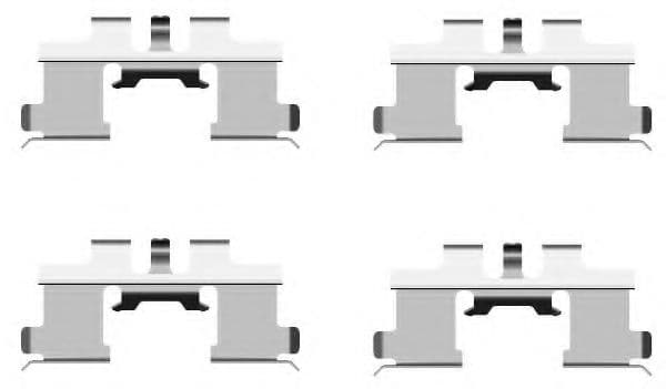 8DZ 355 203-211 Behr Hella Комплектующие дисковых тормозных колодок