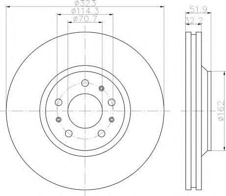 8DD 355 120-251 Behr Hella Тормозной диск