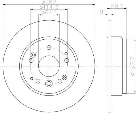 8DD 355 120-321 Behr Hella Гальмівний диск