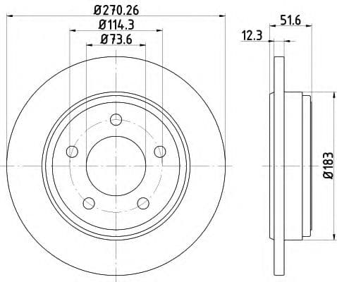 8DD 355 122-361 Behr Hella Гальмівний диск