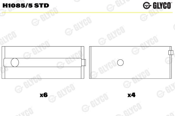 H1085/5 STD Glyco Подшипник коленвала