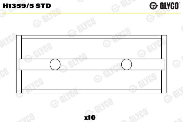 H13595STD Glyco Підшипник колінчастого вала
