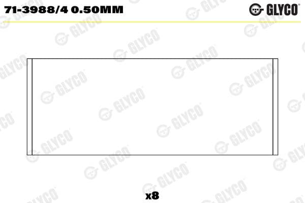 71-3988/4 0.50mm Glyco Шатунні вкладки