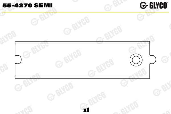 55-4270 SEMI Glyco Шатунные вкладыши