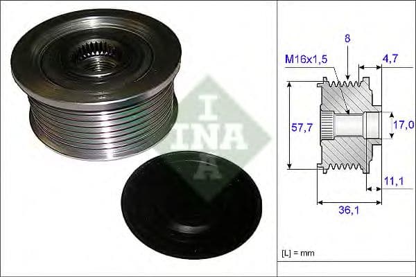 535 0099 10 INA Муфта генератора для Dodge Ram