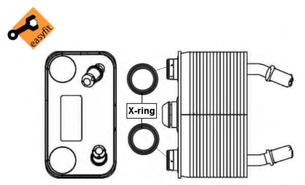 31076 NRF Масляный радиатор двигателя для BMW X5