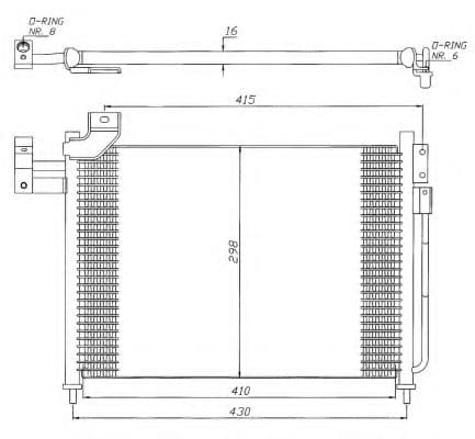 35388 NRF Радиатор кондиционера для Mazda 323