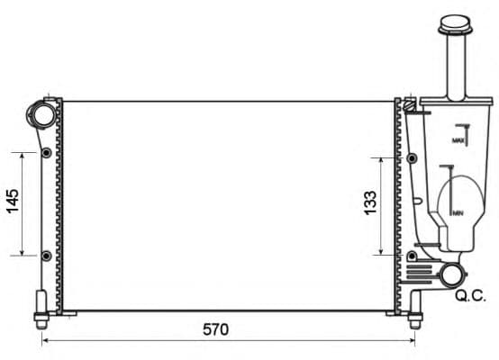 53128A NRF Радіатор охолодження двигуна для Fiat Panda