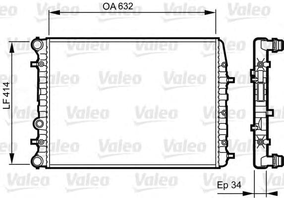 732864 Valeo Радиатор охлаждения двигателя