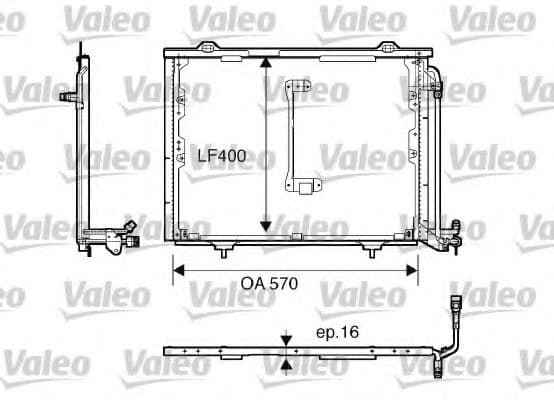 816900 Valeo Радіатор кондиціонера