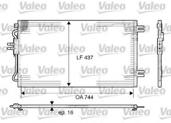 817739 Valeo Радіатор кондиціонера для Chrysler Voyager