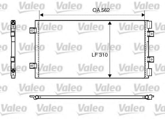 818006 Valeo Радиатор кондиционера для Fiat Punto