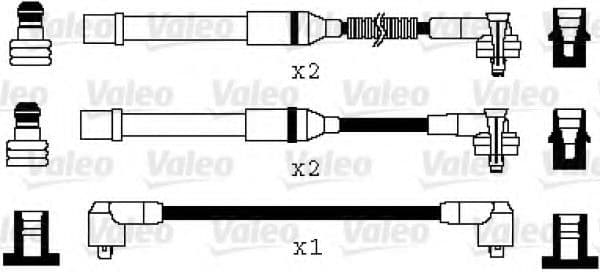 346087 Valeo Комплект дротів запалювання