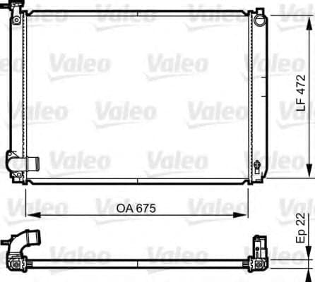 735571 Valeo Радиатор охлаждения двигателя для Lexus RX