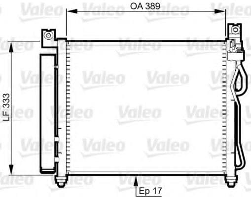 814346 Valeo Радіатор кондиціонера для Kia Picanto
