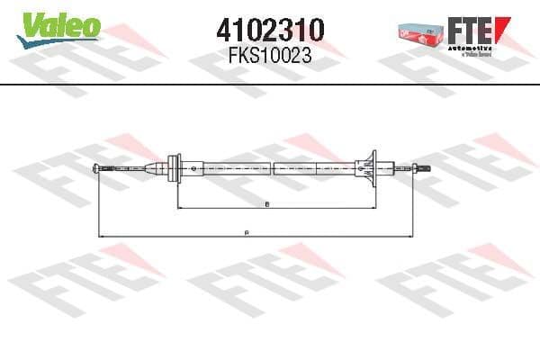 4102310 Valeo Трос сцепления для Ford Fiesta