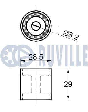 540196 Ruville Обводной ролик ремня ГРМ