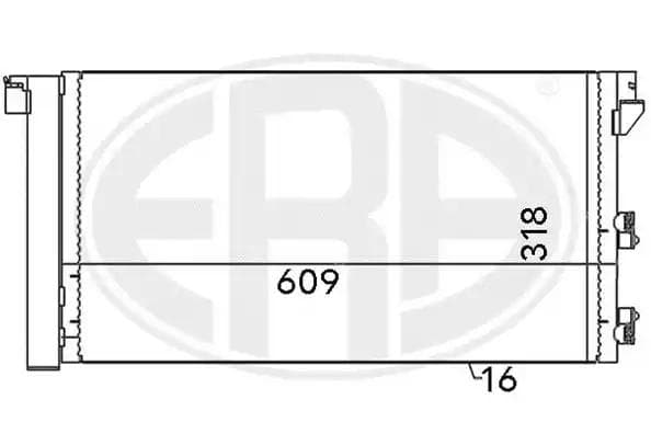 667001 ERA Радіатор кондиціонера для Fiat Panda