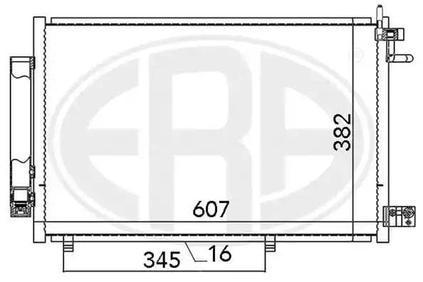 667031 ERA Радиатор кондиционера для Ford Fiesta
