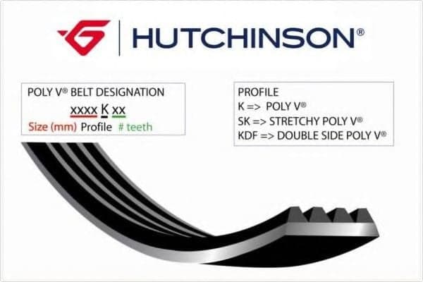 1692 K 6 Hutchinson Поліклиновий ремінь