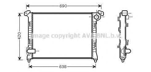 BW2286 AVA Quality Cooling Радіатор охолодження двигуна для MINI Cooper