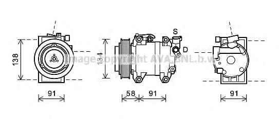 DNK344 AVA Quality Cooling Компресор кондиціонера