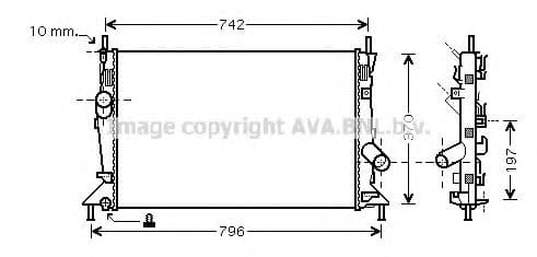 FD2370 AVA Quality Cooling Радиатор охлаждения двигателя