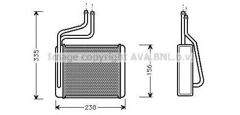 FD6286 AVA Quality Cooling Радиатор печки